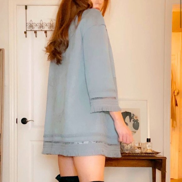 Blue Suede-Like Jacket - Picture 4 of 8